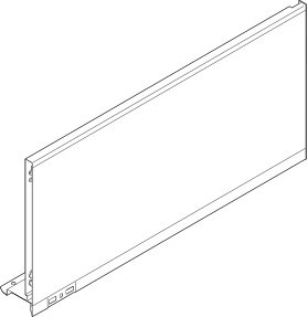 Царга LEGRABOX pure, высота F (241,0 мм), НД=500 мм, правая, гавана коричневый