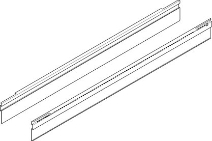 TANDEMBOX intivo, профиль приема для поперечного разделителя 450мм, чер.