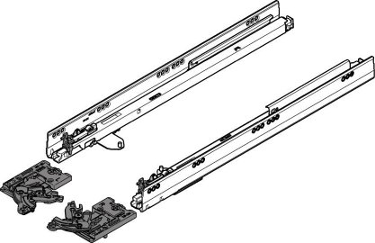 TANDEMBOX TIP-ON, направляющие 50кг, 550мм, комплект