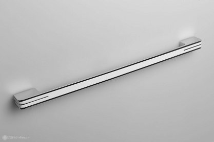 Monohrome мебельная ручка-скоба 384 мм хром полированный с белой вставкой