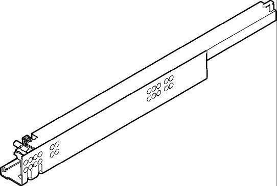 TANDEM с BLUMOTION для боковин 11-16 мм, полного выдвижения, 30кг, 560мм, лев.