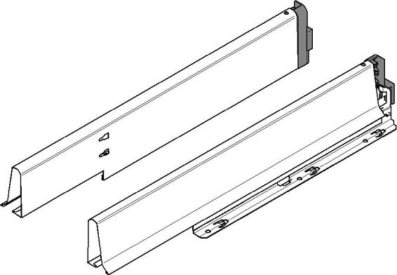 TANDEMBOX, царги под мойку 450мм, черные, комплект