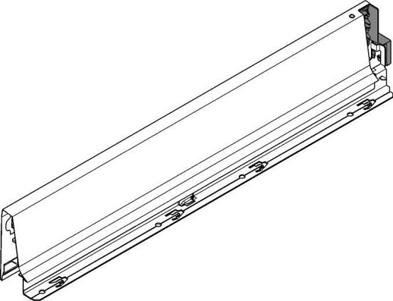 TANDEMBOX intivo/antaro, царга N 68/500мм, черная, лев.