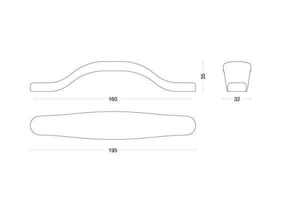 1483 мебельная ручка-скоба 160 мм титан