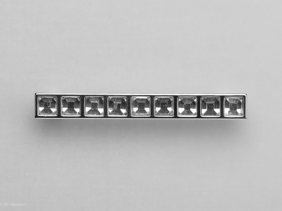 FS159 мебельная ручка-скоба 96 мм хром с кристаллами