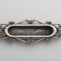 Zar мебельная врезная ручка-раковина 96 мм состаренное серебро