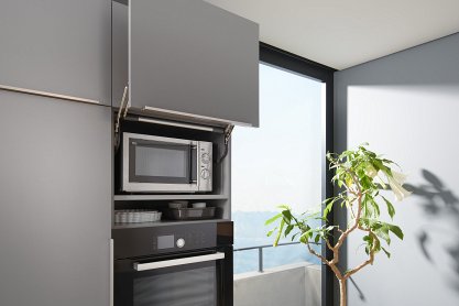 Подъемный механизм, AVENTOS HL 23/39, для тонких фасадов, серый