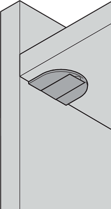 Стяжка-полкодержатель, под пресс, светло-бежевая, диаметр сверления 28 мм, 100 штук