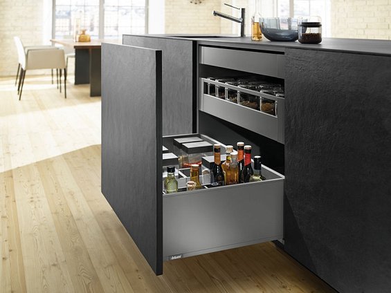 Ящик LEGRABOX pure (высота F 241, глубина 500 мм), терра-черный
